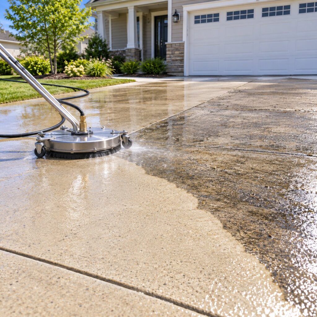 Driveway Pressure Washing